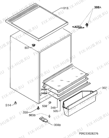 Взрыв-схема холодильника Aeg Electrolux S51600TSW0 - Схема узла Housing 001